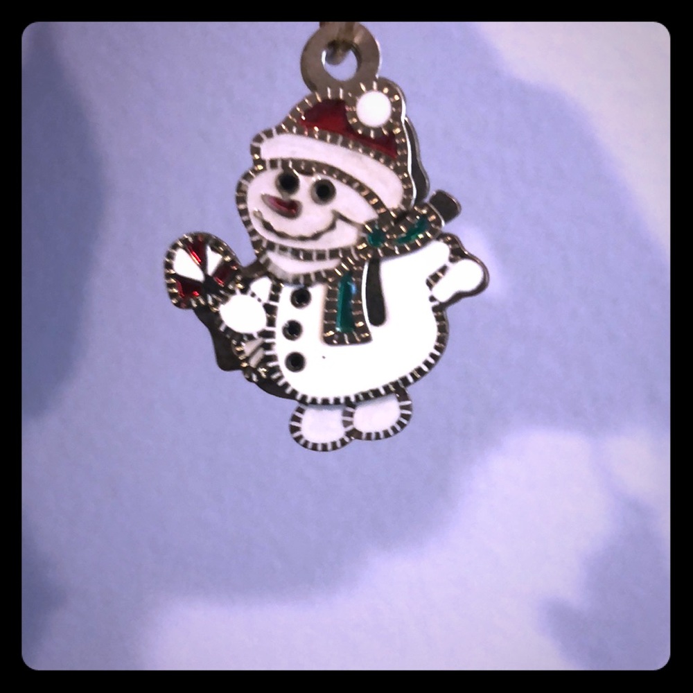 Snowman dangle earrings